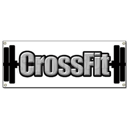 Signmission CROSSFIT BANNER SIGN core strength conditioning program nutrition exercise gym B-Crossfit